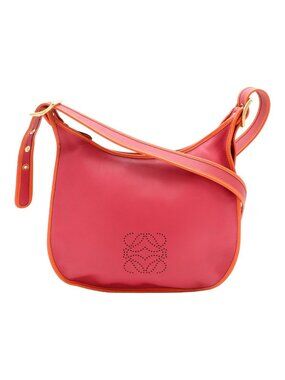 Loewe Sofia Anagram Shoulder Bag Crossbody Leather Red Orange Gold